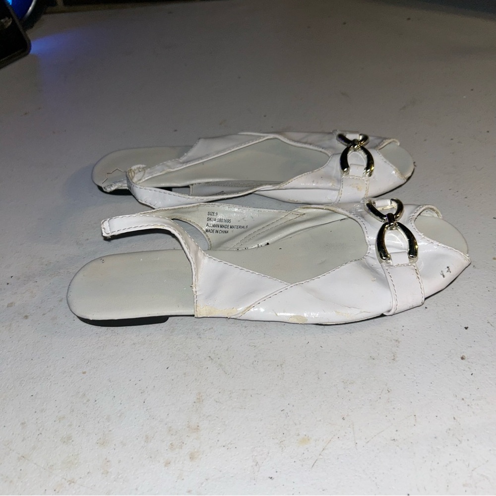 Elegant White Slingback Sandals